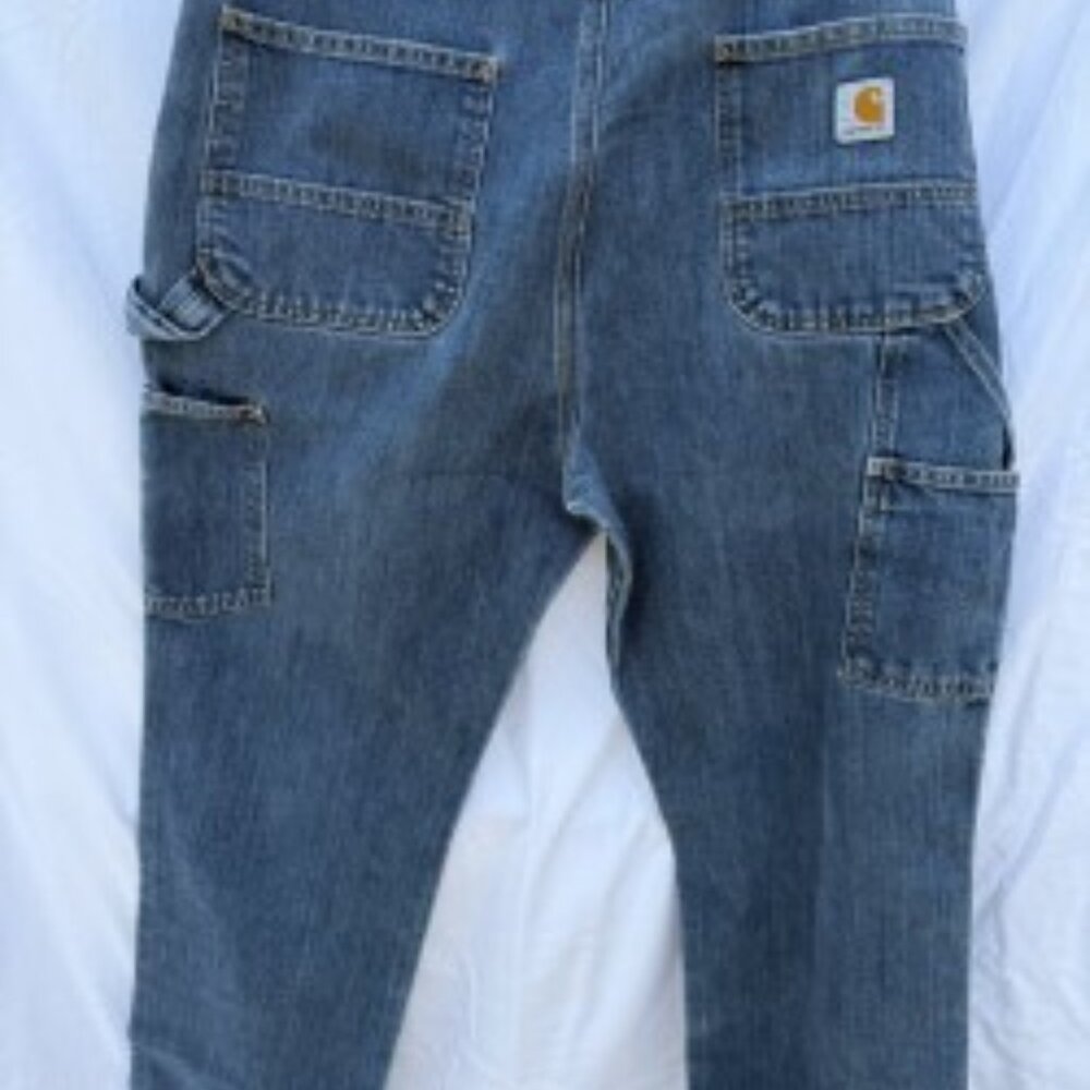 Mens Work Pants 38x30. Carhartt, Dark Rinse